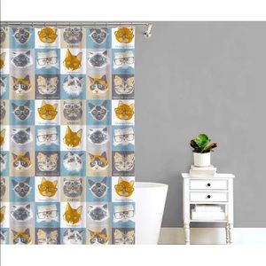 New! Cats & Glasses Shower Curtain